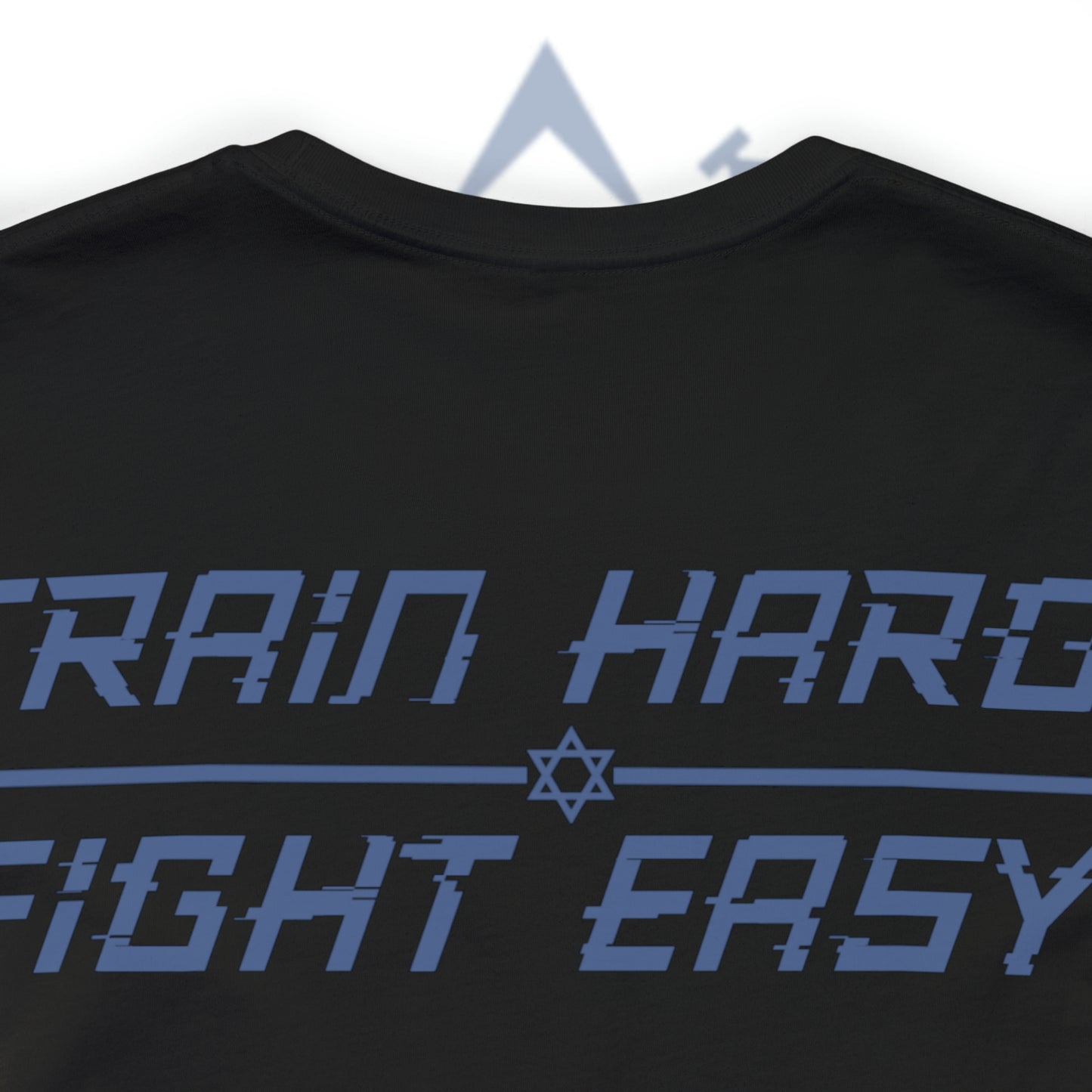 Train Hard Fight Easy Blue Unisex Short Sleeve Tee